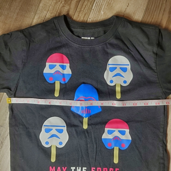Disney Star Wars Ice Cream Americana Black Short Sleeve Graphic T-Shirt NWOT - Picture 6 of 16